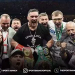Oleksandr Usyk celebrate after knocking out Daniel Dubois to reclaim undisputed heavyweight crown