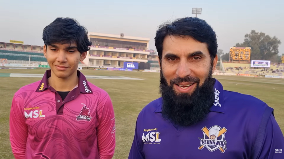 Photo of Faham ul Haq with his father Misbah ul Haq