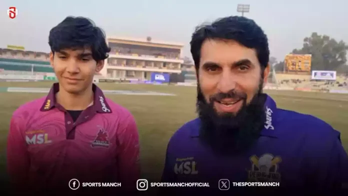 Photo of Faham ul Haq with his father Misbah ul Haq