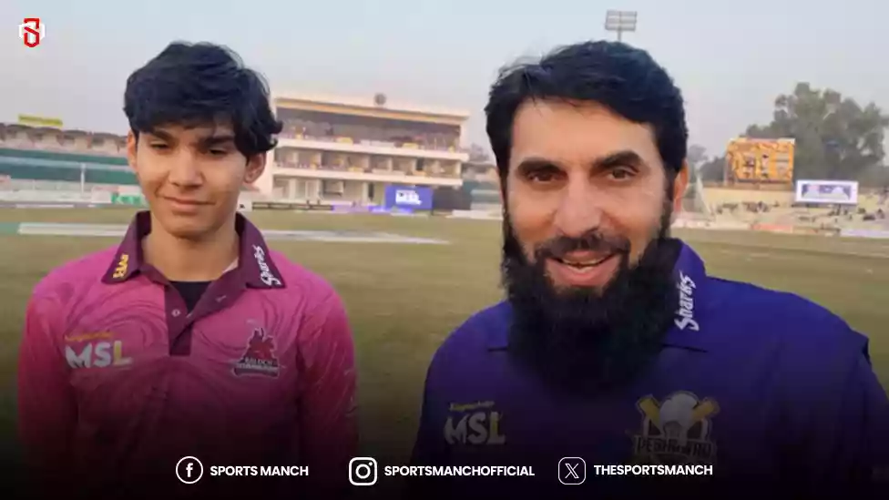 Photo of Faham ul Haq with his father Misbah ul Haq