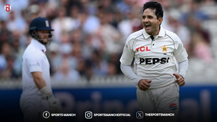 Mohammad Abbas celebrates